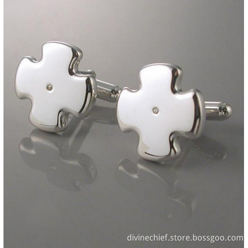Custom Silver Shirt Cufflinks With Your Logo